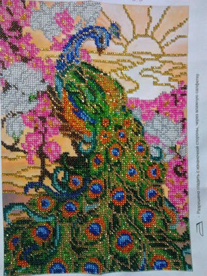 Bead Embroidery Kit Main Bead Embroidery Kit Peacock