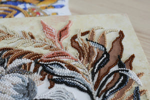 Bead Embroidery Kit Main Bead Embroidery Kit Sepia drawing
