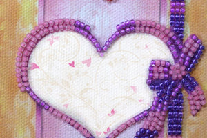 Postcards Bead Embroidery Kit Postcard Bead embroidery kit With love-4
