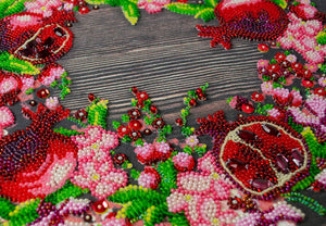 Bead Embroidery Kit Main Bead Embroidery Kit Red рomegranates