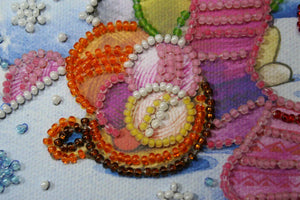 Bead Embroidery Kit Mini Bead embroidery kit Knitting bunnies