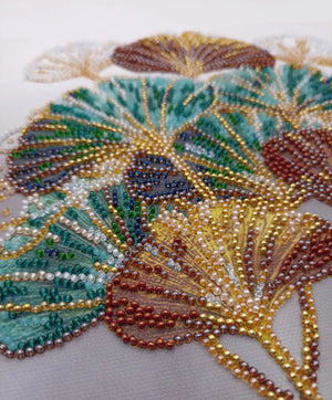 Bead Embroidery Kit Mid-sized bead embroidery kit Emerald branch
