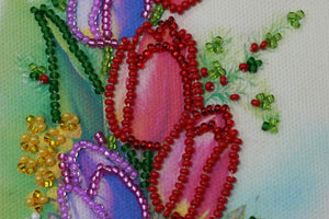 Postcards Bead Embroidery Kit Postcard Bead embroidery kit Happy 8th of March (Women's Day) – 9