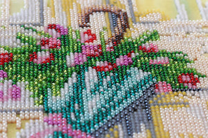 Bead Embroidery Kit Mid-sized bead embroidery kit Umbrella and tulips