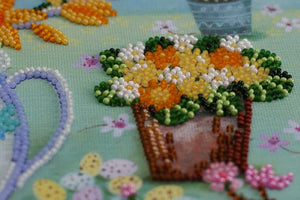 Bead Embroidery Kit Mid-sized bead embroidery kit April morning