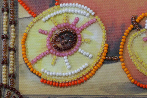 Bead Embroidery Kit Mini Bead embroidery kit Sunny peaches