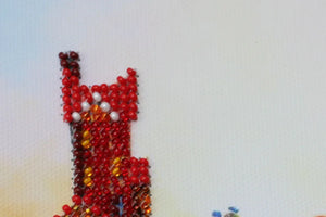 Bead Embroidery Kit Mini Bead embroidery kit Hearts connection