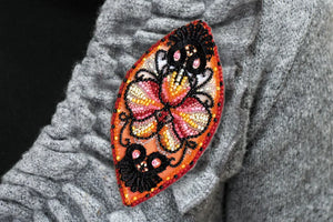 Brooch Embroidery Kit Decoration Playful curls