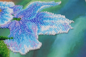 Bead Embroidery Kit Main Bead Embroidery Kit Blue Poppies