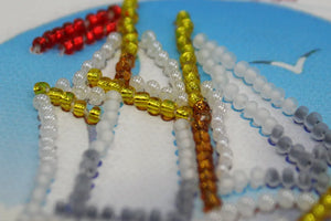 Magnets Bead Embroidery Kit Magnets Bead embroidery kit Sailboat