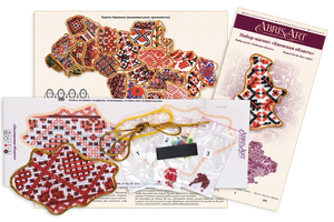 Magnets Bead Embroidery Kit Kits for embroidery with beads magnets "Map of Ukraine" Kherson region