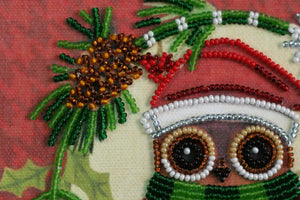 Bead Embroidery Kit Mini Bead embroidery kit Christmas motif