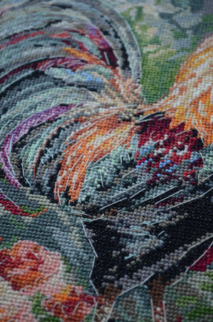 Cross Stitch Kit Cross-stitch kits The Rooster in the Yard