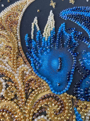 Bead Embroidery Kit Mid-sized bead embroidery kit Little One of Moonlit Legends