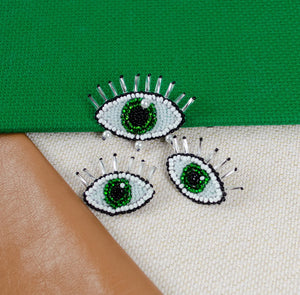 Brooch Embroidery Kit Decoration Emerald gaze (Decoration)