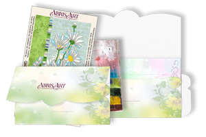 Postcards Bead Embroidery Kit Postcard-envelope for microbead embroidery Chamomile