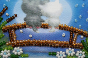 Magnets Bead Embroidery Kit Magnets Bead embroidery kit Moon cats