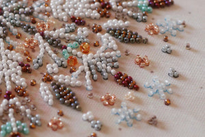 Bead Embroidery Kit Mid-sized bead embroidery kit Snowing