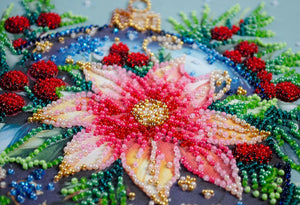 Bead Embroidery Kit Mid-sized bead embroidery kit Christmas glow