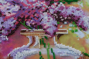 Bead Embroidery Kit Main Bead Embroidery Kit Lilac still life