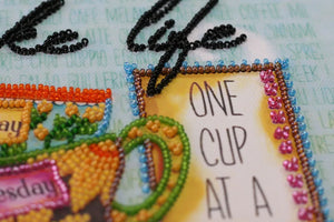 Bead Embroidery Kit Mid-sized bead embroidery kit Coffee break