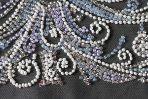 Bead Embroidery Kit Mid-sized bead embroidery kit Herringbone silver