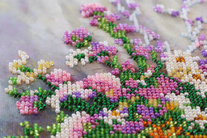 Bead Embroidery Kit Mid-sized bead embroidery kit Tender bouquet