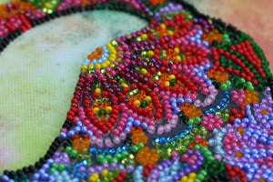 Bead Embroidery Kit Mid-sized bead embroidery kit Playful kitten