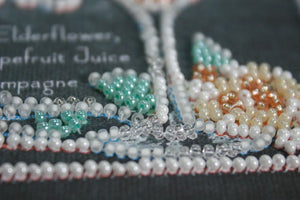 Bead Embroidery Kit Mini Bead embroidery kit Blushing bride