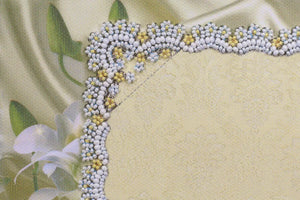 Photo Frame Bead Embroidery Kit Photo frame kit for bead embroidery Photo frame kit for bead embroidery "Delicate Lily of the valley"