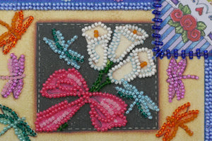 Photo Frame Bead Embroidery Kit Photo frame kit for bead embroidery Photo frame kit for bead embroidery "Summer patchwork"