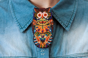 Brooch Embroidery Kit Decoration Owl