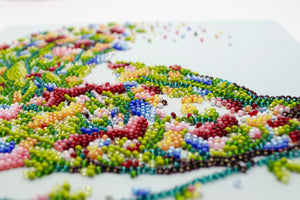 Bead Embroidery Kit Mid-sized bead embroidery kit A singing bird