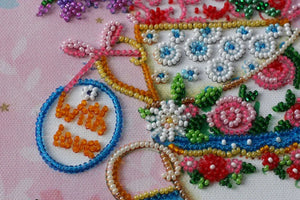 Bead Embroidery Kit Mid-sized bead embroidery kit Tea meeting