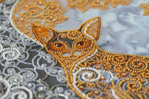 Bead Embroidery Kit Main Bead Embroidery Kit Moon cat