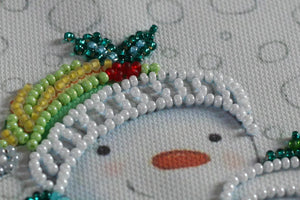 Bead Embroidery Kit Mini Bead embroidery kit Snow friends