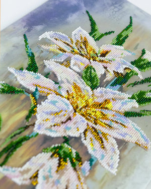 Bead Embroidery Kit Main Bead Embroidery Kit Fragile lilies