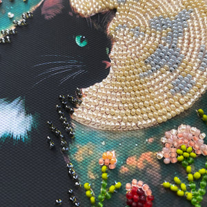 Bead Embroidery Kit Mid-sized bead embroidery kit Can’t Sleep (Animals and birds)