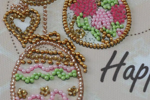 Bead Embroidery Kit Mini Bead embroidery kit Happy Easter