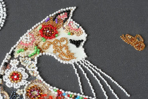Bead Embroidery Kit Main Bead Embroidery Kit Cat and moth