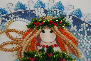 Bead Embroidery Kit Mini Bead embroidery kit Christmas angel