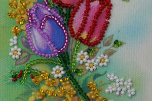 Postcards Bead Embroidery Kit Postcard Bead embroidery kit Happy 8th of March (Women's Day) – 9