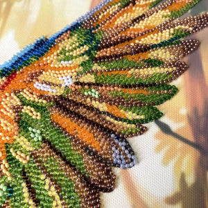 Bead Embroidery Kit Main Bead Embroidery Kit Colorful Parrot (Animals and birds)