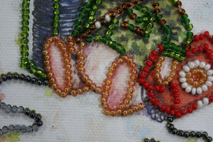 Postcards Bead Embroidery Kit Postcard bead embroidery kits Teddy hare - 1