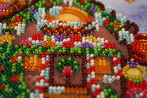 Bead Embroidery Kit Mini Bead embroidery kit Gingerbread house