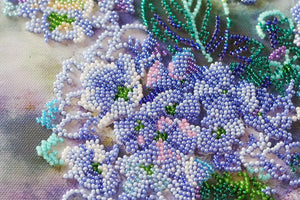 Bead Embroidery Kit Main Bead Embroidery Kit Hydrangeas