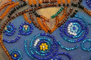 Bead Embroidery Kit Mini Bead embroidery kit Midnight Owl