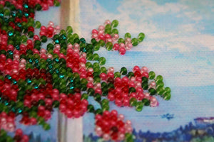 Bead Embroidery Kit Mini Bead embroidery kit Sea outside the window