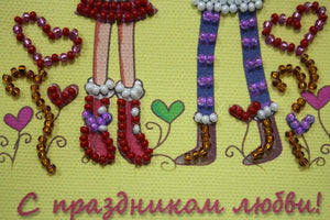 Postcards Bead Embroidery Kit Love you – 1