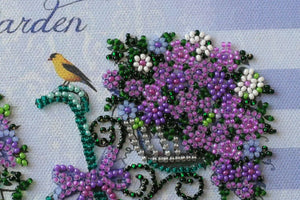 Bead Embroidery Kit Mid-sized bead embroidery kit Romantic garden